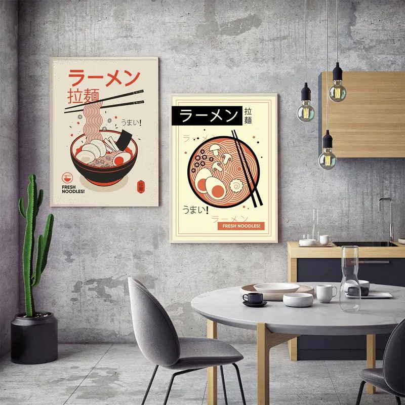 Japanese Restaurant Poster Ramen Sushi Restaurant Art Canvas Painting  Posters Prints Wall Pictures Home Decor Lazada PH