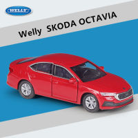 Welly 136 Octavia สะสมล้อแม็กรถยนต์รุ่น D Iecasts โลหะของเล่นยานพาหนะจำลองสูงประตูสามารถเปิดเด็ก Gift888