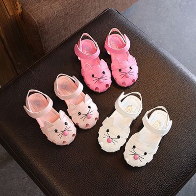 Baby Girl Sandals Summer Baby Shoes PU Cartoon Sandals For Girls