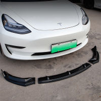 For Tesla Model 3 2021 Accessories Sports Bumper Front Shovel Model3 Spoiler Carbon Fibre ABS Model Three 2020