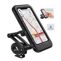 Bike Phone Mount Waterproof Cell Phone Holder 360 Rotation Motorcycle Phone Case Universal Bicycle Handlebar Phone Mount Electrical Safety