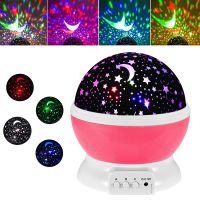 【LZ】❀☃﹊  Night Lamp Projector Starry Sky Night Light Projector Baby Lamp Decor Rotating Starry Nursery Moon Galaxy Projector Table Light