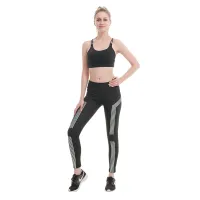 Women Jogger Night Running Pants Iridescent Striped Printed Reflective Sports Pants High Waist Stretch Yoga Pants Leggings Fitness Pants