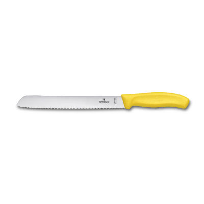 Victorinox มีดครัว/ มีดหั่นขนมปัง Kitchen Knives - Bread knife 21 cm, Yellow, Blister (6.8636.21L8B)