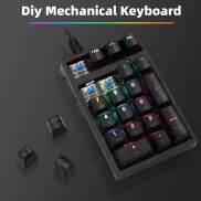 RANERVZ Mini Máy tính xách tay K21 RGB Đèn Nền Kế toán Bàn Phím Số Pad Bàn