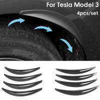 4ชิ้น/เซ็ตสากลที่มีความยืดหยุ่นรถ SUV ปิดถนนพิทักษ์ F Lare ซุ้มล้อป้องกันสำหรับเทสลารุ่น3 2017-2021