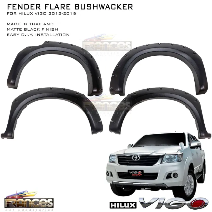 TOYOTA HILUX VIGO 20122015 BUSHWACKER THAILAND MADE FENDER FLARE