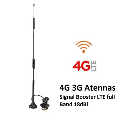 4G Antennas 18Dbi High Gain Signal Booter เสารับสัญญาณ 3G/4G แบบรอบทิศทาง พร้อมสาย PR-SMA 3M
