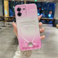 เคสมือถือ Tecno POVA 5 5pro POVA 4 Pro POVA4 NEO 2 2023เคสนิ่ม TPU กระเป๋าใส่บัตรแฟชั่นใหม่น่ารักปลอกกันกระแทกความรักสำหรับ Tecno Pova5 Pova4Pro