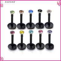 XUESHE 10pcs ร้อน คริสตัล เซ็กซี่ ผสม ลิปสตั๊ด เจาะเนื้อ อัญมณี Labret อะคริลิค