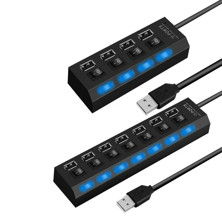 Senders 4 Ports 7 Ports Usb Hub Hi-speed 2.0 With Independent Switch 