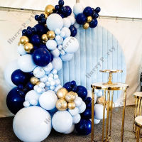 137pcs Baby Shower Boy Birthday Balloons Arch Kit Garland Macaron Blue Ballon Supplies Wedding Party Decoration Supplies