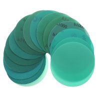 20Pcs 5 Inch 125mm Green Film Sanding Discs 60 to 2000 Grits Hook and Loop Green Sandpaper for Car Paint Wood or Metal Grinding