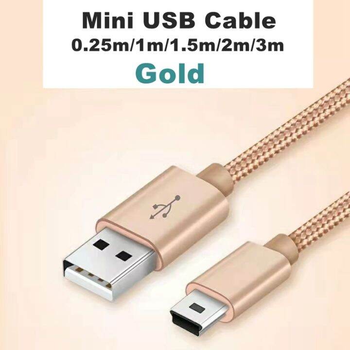 chaunceybi-เครื่องชาร์จยูเอสบี1ม-0-25ม-usb-5ขาซึ่งสั้นสำหรับเครื่องเล่น-mp4-mp3-gps-hdd