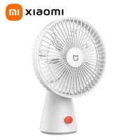 Xiaomi 2in พัดลมตั้งโต๊ะมือถือ1 Kipas Angin Portable Type-C ชาร์จได้ไฟฟ้า4000MAh แบตเตอรี่4เกียร์เสียงรบกวนต่ำสำหรับสำนักงานบ้าน