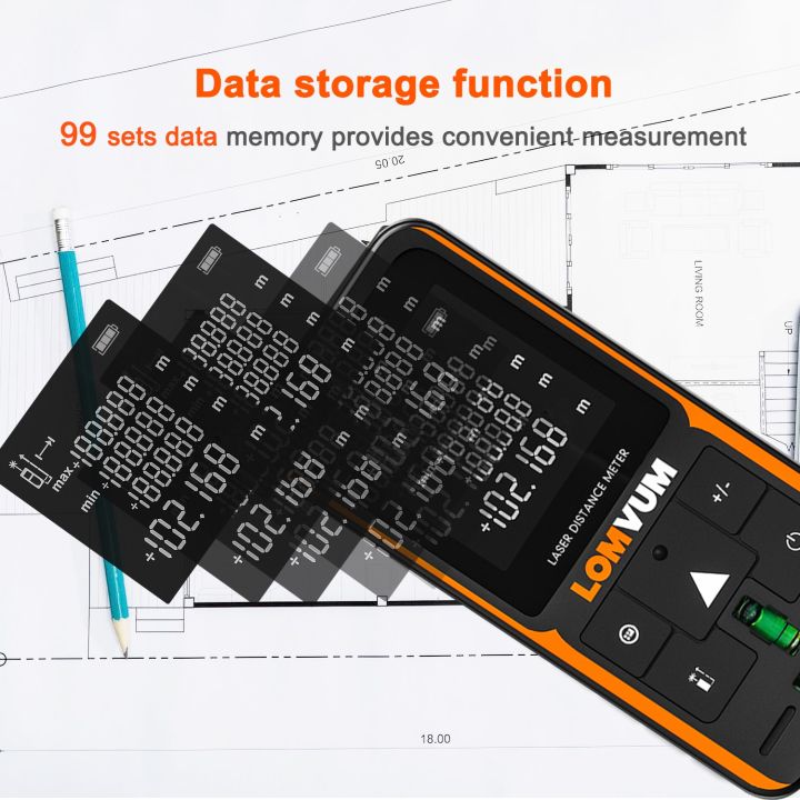 lomvum-เลเซอร์ดิจิตัลสายวัด50เมตรเลเซอร์วัดระยะทางถูกต้องการก่อสร้างเครื่องวัดเมตรรูเล็ตอุปกรณ์หาพิกัด-trena-lazer