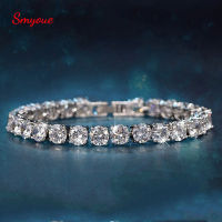 Smyoue 4มม. Moissanite สร้อยข้อมือเทนนิสสำหรับผู้หญิง100 925เงินสเตอร์ลิงอัญมณีกำไลข้อมืองานแต่งงาน Sparkles Lab สร้อยข้อมือเพชร