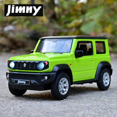 1:26 Suzuki JIMNY 2018 SUV รถของเล่นรถโลหะคอลเลกชันรุ่นรถเสียงและแสงของเล่นสำหรับของขวัญเด็ก