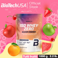 BioTechUSA Iso Whey Zero Clear Enery 1000g Tutti Fruitti เวย์โปรตีนไอโซเลท ลีนเวย์ มีคาเฟอีน อร่อยเหมือนน้ำผลไม้ สร้าง บำรุง กล้ามเนื้อ Whey Protein Isolate with BCAA