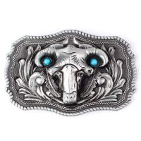 Western Cowboy Bull Belt Buckle Suitable for 4cm Wideth Snap on Belt Belts