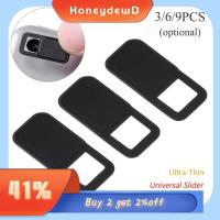 HONEYDEWD 3/6/9PCS ทนทาน กาวในตัว Ultra Thin สติ๊กเกอร์ความเป็นส่วนตัวของเลนส์ ชัตเตอร์กล้อง ตัวเลื่อนแม่เหล็กชัตเตอร์ ปกเว็บแคม