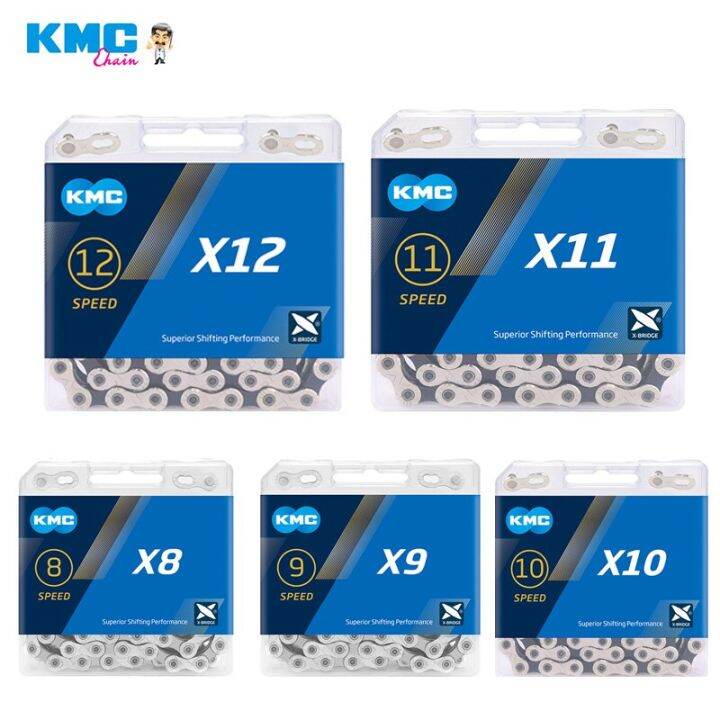 โซ่จักรยาน-kmc-x8-x9-x11-x10-x12-mtb-โซ่จักรยาน8-9-10-11-12ความเร็วจักรยานเสือหมอบจักรยานเสือภูเขาสำหรับ-shimano-bikes-ชิ้นส่วนจักรยาน