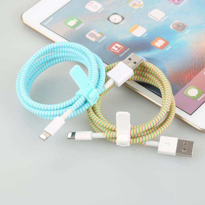 1-4m-cable-winder-wire-protector-data-line-protection-spring-twine-cord-protector-cable-organizer-for-usb-charging-data-cable