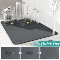 【DT】hot！ Super Absorbent Dish Large Drying Drainer Mats Cup Bottle Tableware Placemat for