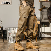ASRV กางเกงรัดรูปของผู้ชายกางเกงฮาเร็มขาตรงทรงหลวมลำลองฤดูร้อนกางเกงผู้ชายสแล็คชายกางเกงวอมขายาว