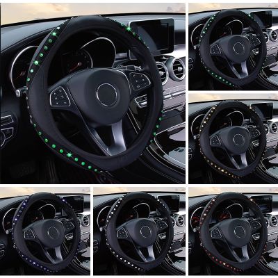 {Automobile accessories} พวงมาลัยรถยนต์ใหม่ที่ไม่มีแหวนด้านในพร้อมเพชรพลอยแวววาวรถยนต์ Toyota Yaris Camry 50 Vw-GOLF