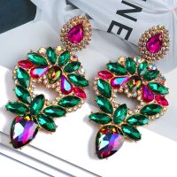 Vintage Luxury Ear Accessories For Women Trend High-quality Sparkly Crystal Dangle Drop Earrings Christmas Gift Pendant Jewelry Headbands