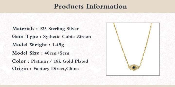 aide-925เกาหลีเงินสเตอร์ลิงสร้อยคอจี้เพชรแบบ-ins-ทรงตาปีศาจสำหรับเป็นของขวัญผู้หญิงหญิงสาวงานปาร์ตี้สร้อยคอเครื่องประดับชั้นดี