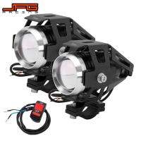 Lampu Motosikal Mentol U5สปอตไลท์ไฟ Led HiLo Aksesori Flash 12V มอเตอร์สำหรับฮอนด้ายามาฮ่าคาวาซากิ SUZUKI BMW Harley