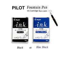 Pilot Fountain Pen Ink Refill Cartride 5Pcs Box Black Or Blue Black Compatible For Cartridge Type Pilot Fountain Pens Direct From Japan ปากกาหมึกซึม