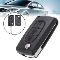 shangdjh Car Key Remote Flip Key Shell Case 3 Buttons Key Cases Replacement Accessories For Citroen C2 C3 C5 C6 C4 Picasso