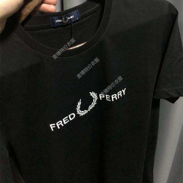 fred-perry-fp-เสื้อยืดสำหรับทั้งหญิงและชายหนามข้าวสาลี-เสื้อยืดแขนแขนสั้นคอกลมผ้าฝ้ายขนาดใหญ่โปโลระงับกลิ่นกายย้อนยุคอุปกรณ์อินเทรนด์