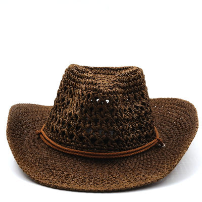 Western Cowboy Hat Men Panama Outdoor 2021 Summer Beach Cap Women Sombrero Vaquero Hombre Chapeu Wide brim Mens Straw Sun Hat