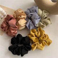 【CW】 Silk Scrunchie Elastic Multicolor Hair Band Ponytail Holder Headband Accessories 1PC Color