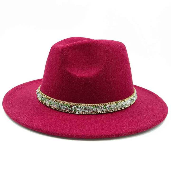 หมวกสักหลาดขอบหมวกสไตล์แจ๊สหมวกสำหรับผู้หญิงและผู้ชายหมวกขนสัตว์ทำจากผ้าขนสัตว์สำหรับหมวกปานามาโบสถ์-unisex-แฟชั่นสีธรรมชาติขายส่ง