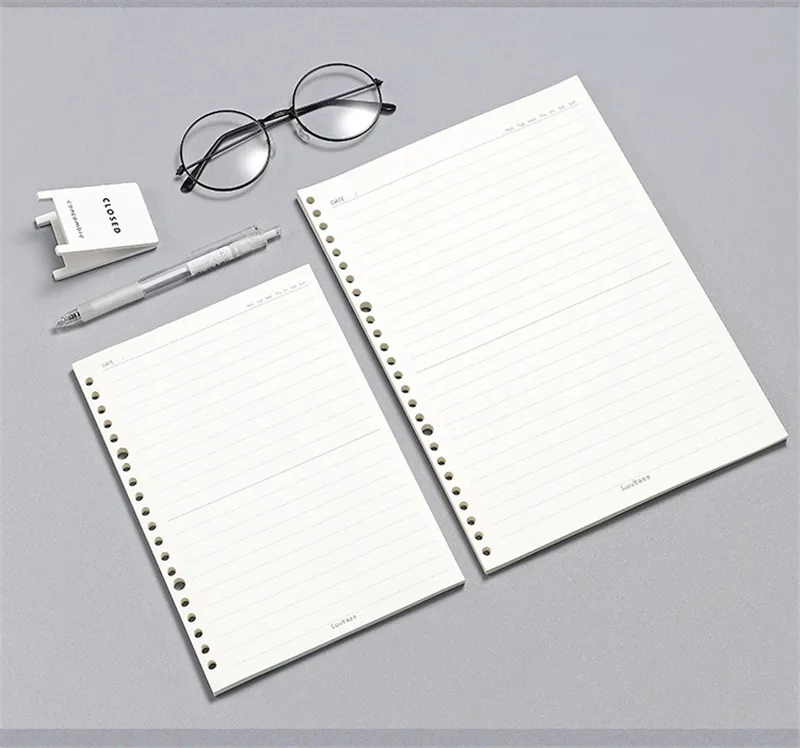 notebook paper with holes