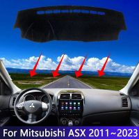 ฝาครอบพรมกันลื่นแผงหน้าปัดรถยนต์สำหรับ Mitsubishi ASX 2011 ~ 2023 RVR อุปกรณ์ตกแต่งภายในแผ่นบังแดดกันลื่น2018 2020 2021 2022