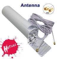 New Omnidirectional White Outdoor Antenna Flat Antenna With 5m Double Slider CRC9TS9SMA Connector For 3G 4G Router Modem