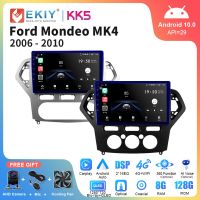 EKIY KK5 QLED DSP วิทยุติดรถยนต์แอนดรอยด์10สำหรับ Ford Mondeo MK4 2006-2010เครื่องเล่นภาพเคลื่อนไหวหลายชนิดนำร่องอัตโนมัติสเตอริโอ GPS 2Din DVD