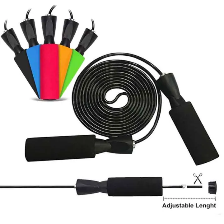 Adjustable Fitness Jump Rope With Bearing Improve Balance, Coordination