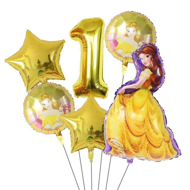 6pcs-disney-princess-large-belle-cinderella-white-snow-decor-birthday-frozen-elsa-foil-balls-birthday-party-decoration-globos-balloons