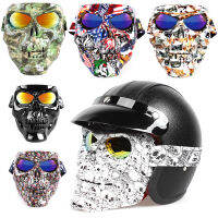 หมวกกันน็อคมอเตอร์ไซค์ Monster Skull Goggles Snowboard Snowmobile Outdoor Riding Ski Motocross Glasses