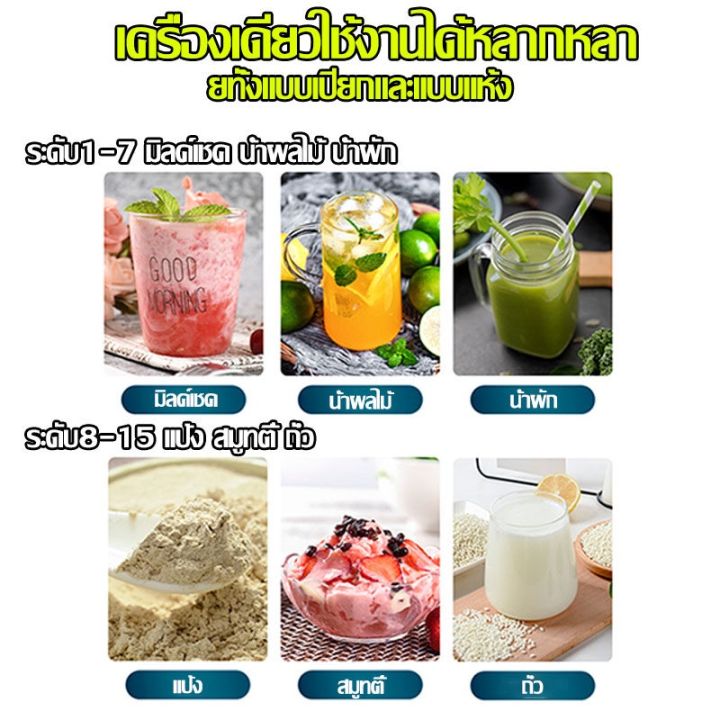 รับประกัน10ปี-เครื่องปั่น-blender-เครื่องปั่นน้ำผลไม้-2-5l-4500w-ซื้อ1แถม1-ปั่นน้ำแข็งได้-ความจุใหญ่