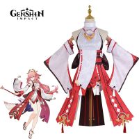 Yae Miko Cosplay Wholesale Guuji Yae Dress Wig Headwear Ears Tail Game Suit Genshin Impact Costume Fancy Outfits Guuji Full Set