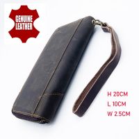 DOM LELAKI DOM PANJANG NEW GENUINE LEATHER BIG SIZE HIGH CAPACITY LONG ZIP CLUTCH AND WALLET (W-014)