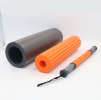 โฟมโรลเลอร์ โฟมนวดกล้ามเนื้อ (สีส้มดำ) Yoga Foam Roller Massage